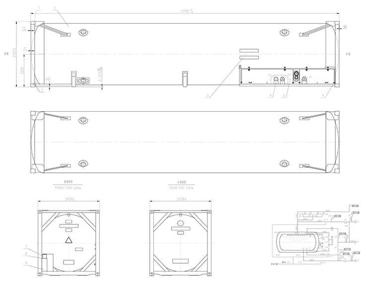 LNG Cryogenic Tank Containers come in standard sizes of 20ft and 40ft