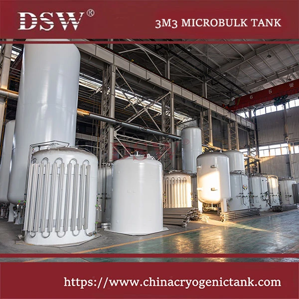 Microbulk gas delivery system for on site liquid gas storage, 230–6,000 L capacity, high efficiency and productivity