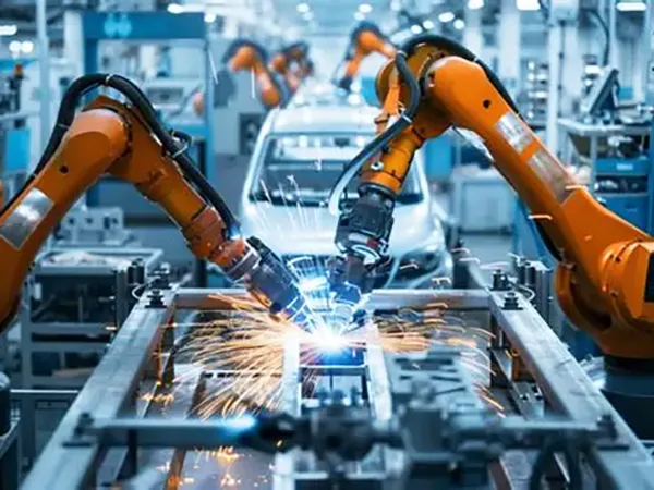 Cryogenic gas storage tanks and vaporizers for automotive manufacturing