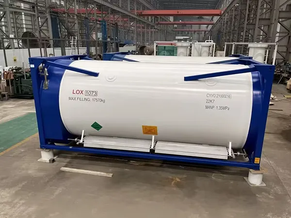 Cryogenic ISO tank containers for international liquid gas transportation