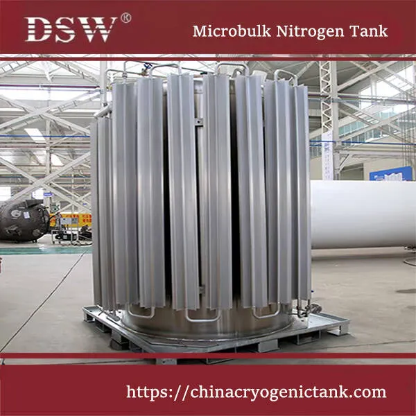 microbulk-nitrogen-supply-system Microbulk liquid nitrogen tank connected to vaporization and pressure control equipment